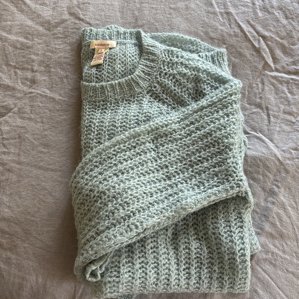 Gorgeous Sundance tunic sweater, soft minty green blue, S will also fit M.